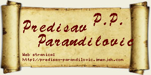 Predisav Parandilović vizit kartica